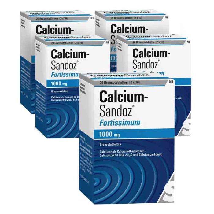 Calcium Sandoz fortissimum Brausetabletten (5X20 stk)