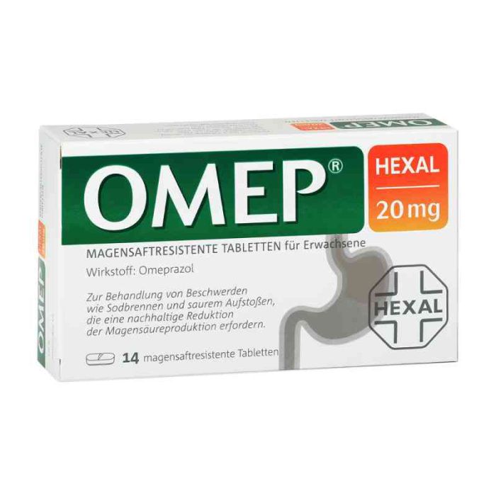 OMEP HEXAL 20mg (14 stk)