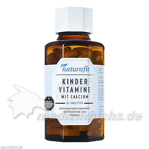 Naturafit Kindervitamine mit Calcium, 80 ST