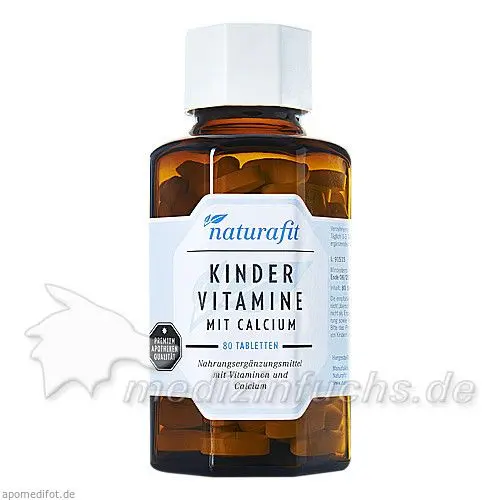 Naturafit Kindervitamine mit Calcium, 80 ST