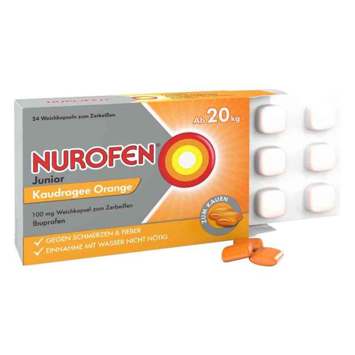 Nurofen Junior Kaudragee Orange 100 mg (24 stk)