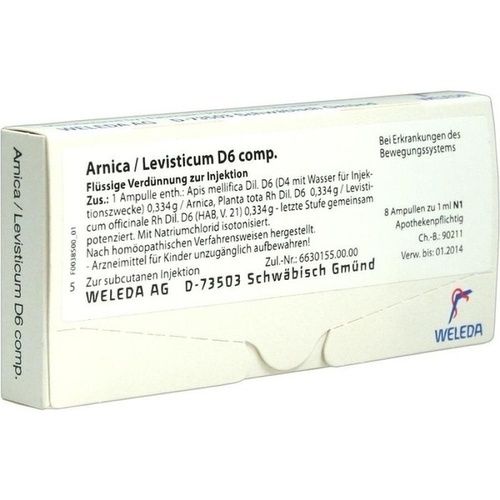 ARNICA LEVIST D 6 COMP, 8X1 ML