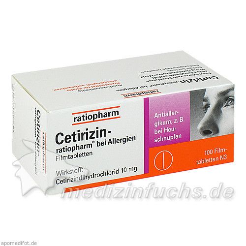 Cetirizin-ratiopharm bei Allergien 10 mg Filmtabl., 100 ST