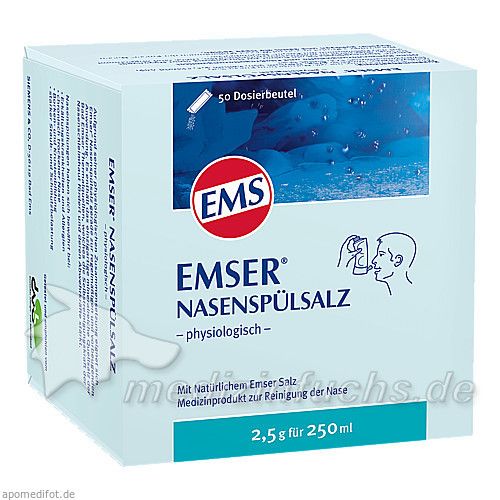 EMSER NASENSPÜLSALZ physiologisch Beutel, 50 ST