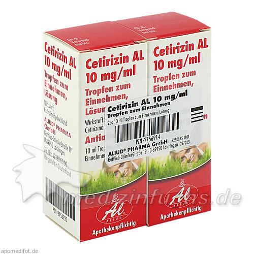 Cetirizin AL 10mg/ml Tropfen, 2X10 ML