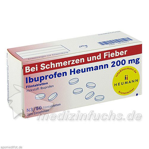 IBUPROFEN HEUMANN 200MG FILMTABLETTEN, 50 ST