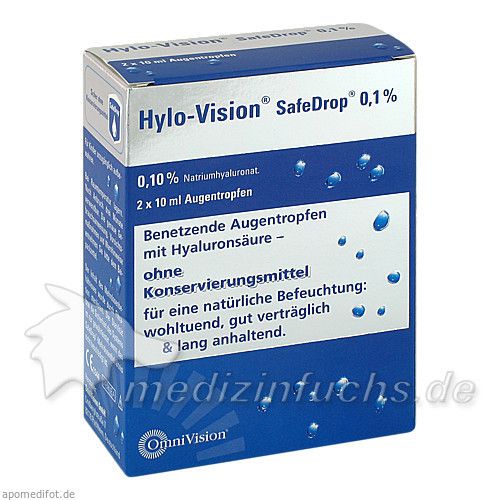 Hylo-Vision SafeDrop 0.1% Augentropfen, 2X10 ML