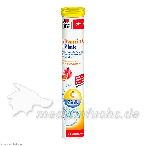 Doppelherz Vitamin C+Zink Brausetabletten, 15 ST