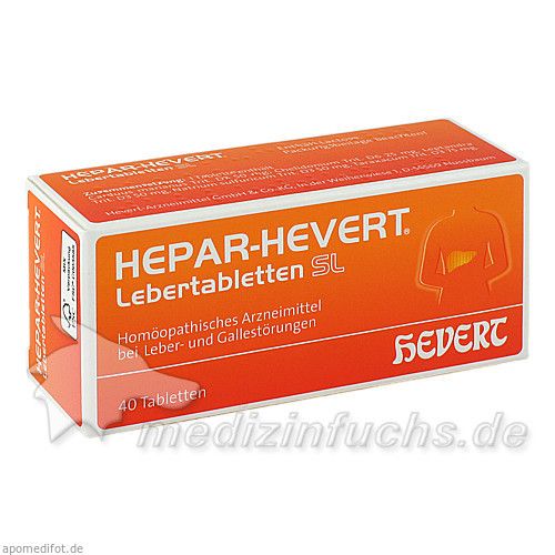 Hepar-Hevert Lebertabletten SL, 40 ST