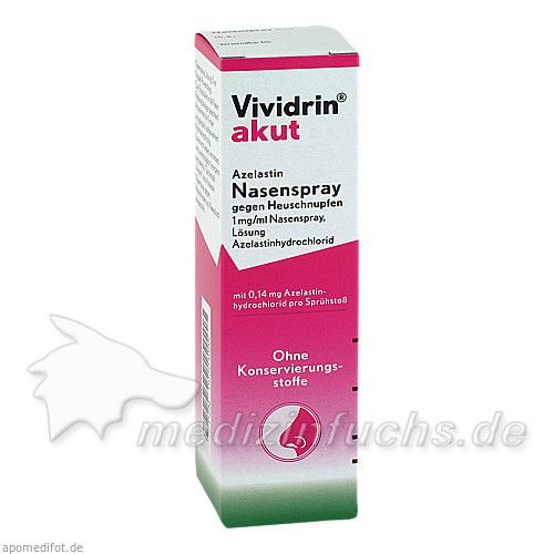 VIVIDRIN akut Azelastin Nasenspr.gg.Heuschn., 5 ML