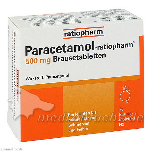 Paracetamol-ratiopharm 500mg Brausetabletten, 20 ST